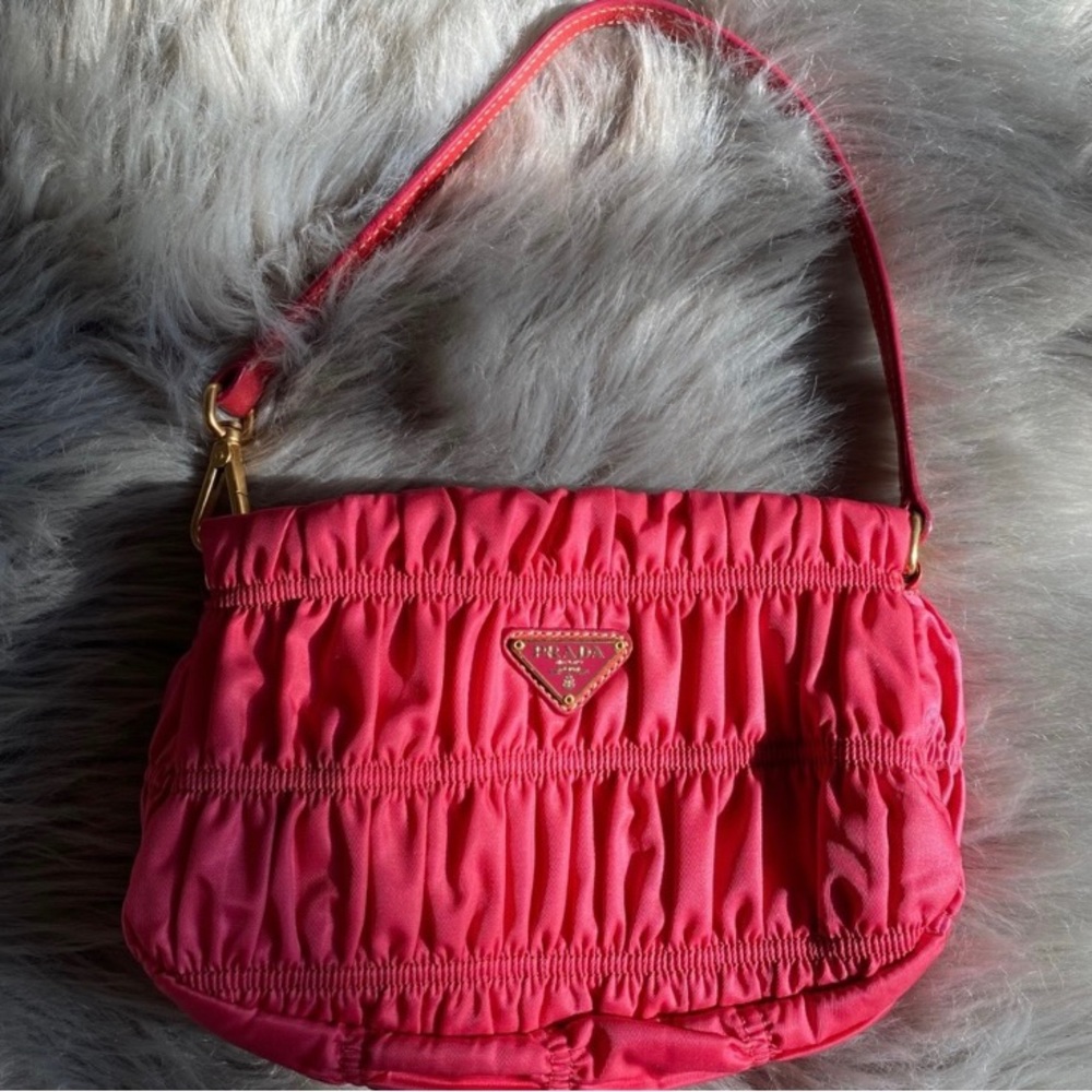 Small Pink nylon Prada bag